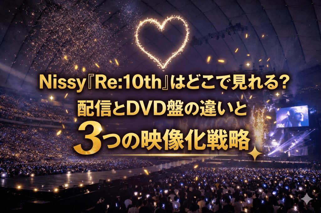 Nissy『Re:10th』はどこで見れる？配信とDVD盤の違いと3つの映像化戦略