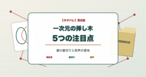 一次元の挿し木第8話の5つの注目点と黛の裏切りと銃声の意味を示すタイトル入りアイキャッチ