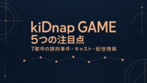 『kiDnap GAME』5つの注目点｜7都市の誘拐事件・キャスト・配信情報