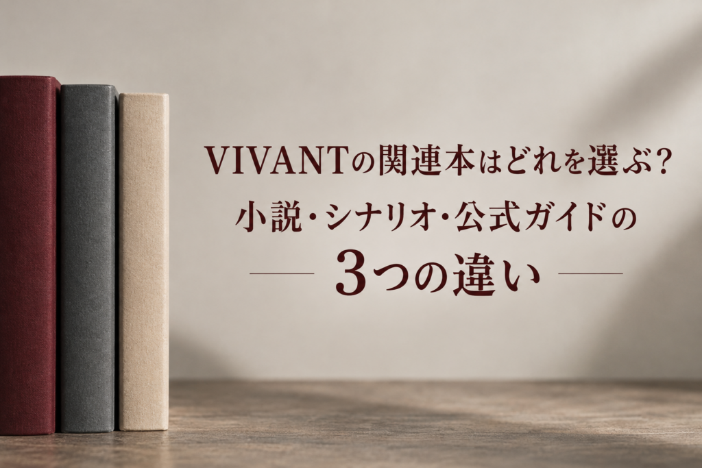 VIVANTの関連本はどれを選ぶ？小説・シナリオ・公式ガイドの3つの違い